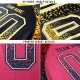 Women's Custom Red Black-Old Gold Mesh Drift Fashion Football Jersey