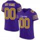 Women's Custom Purple Old Gold-White Mesh Authentic Football Jersey