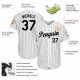 Youth Custom White Black Pinstripe Black-Gray Baseball Jersey