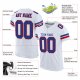 Women's Custom White Royal-Red Mesh Authentic Football Jersey