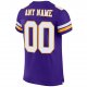 Men's Custom Purple White-Gold Mesh Authentic Football Jersey