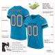 Kid's Custom Panther Blue Light Gray-Black Mesh Authentic Football Jersey