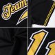 Kid's Custom Black Old Gold-White Authentic Baseball Jersey