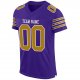 Women's Custom Purple Old Gold-White Mesh Authentic Football Jersey