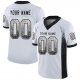 Women's Custom White Black-Vegas Gold Mesh Drift Fashion Football Jersey