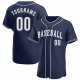 Kid's Custom Navy White Authentic Baseball Jersey