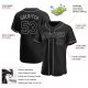 Women's Custom Black Black-Gray Authentic Baseball Jersey