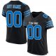 Preschool Custom Black Panther Blue-White Mesh Authentic Football Jersey