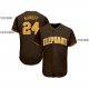 Men's Custom Brown Gold-White Baseball Jersey