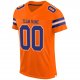 Preschool Custom Orange Royal-White Mesh Authentic Football Jersey