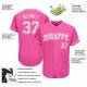 Preschool Custom Pink White Authentic Baseball Jersey