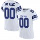 Women's Custom White Royal-Black Mesh Authentic Football Jersey