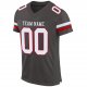 Preschool Custom Pewter White-Red Mesh Authentic Football Jersey