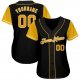 Preschool Custom Black Gold-White Authentic Baseball Jersey