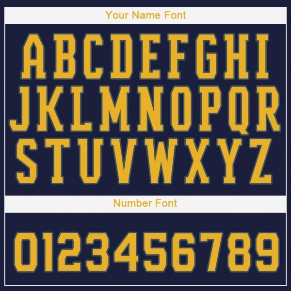 Men's Custom Navy Gold Baseball Jersey