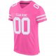 Kid's Custom Pink White Mesh Authentic Football Jersey