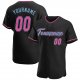 Preschool Custom Black Pink-Light Blue Authentic Baseball Jersey