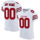 Women's Custom White Red-Black Mesh Authentic Football Jersey