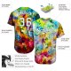 Women's Custom Scratch Graffiti Pattern-White Kelly Green 3D Authentic Baseball Jersey