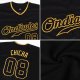 Kid's Custom Black Black-Gold Authentic Baseball Jersey