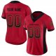 Women's Custom Red Black-Old Gold Mesh Drift Fashion Football Jersey