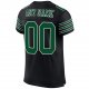 Men's Custom Black Gotham Green-White Mesh Authentic Football Jersey