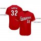 Youth Custom Red White-Black Baseball Jersey