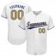 Youth Custom White Old Gold-Royal Baseball Jersey