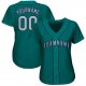 Youth Custom Aqua Gray-Navy Baseball Jersey