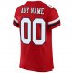 Women's Custom Red White-Black Mesh Authentic Football Jersey