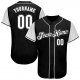 Men's Custom Black White-Gray Authentic Baseball Jersey