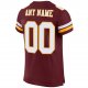 Women's Custom Burgundy White-Gold Mesh Authentic Football Jersey