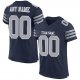 Men's Custom Navy Gray-White Mesh Authentic Football Jersey