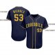 Men's Custom Navy Gold Baseball Jersey