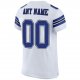 Women's Custom White Royal-Black Mesh Authentic Football Jersey