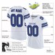 Women's Custom White Royal-Black Mesh Authentic Football Jersey